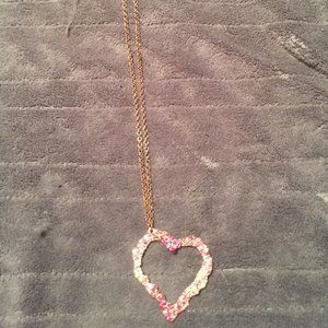 Betsey Johnson Not Your Babe Long Heart Pendant